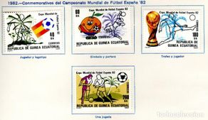 Selos: Guinea Ecuatorial. Copa del Mundo, España'82. 1982. YT182/185. S. completa. Nuevos